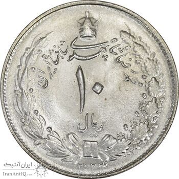 سکه 10 ریال 1324 - MS64 - محمد رضا شاه