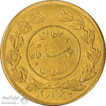 سکه طلا 5000 دینار 1335 تصویری - AU58 - احمد شاه
