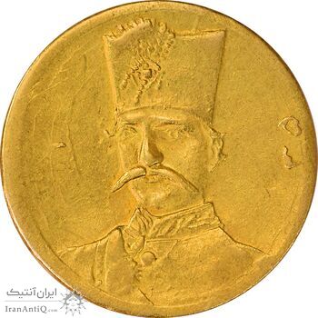 سکه طلا 5000 دینار 1305 تصویری - MS61 - ناصرالدین شاه
