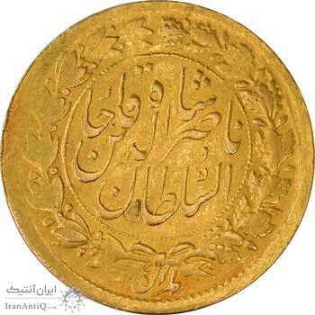 سکه طلا 5000 دینار 1305 تصویری - MS61 - ناصرالدین شاه