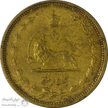 سکه 50 دینار 1318 برنز - EF45 - رضا شاه سکه 50 دینار 1318 برنز - EF45 - رضا شاه