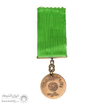 مدال برنز بپاداش خدمت (با روبان فابریک) - UNC - رضا شاه