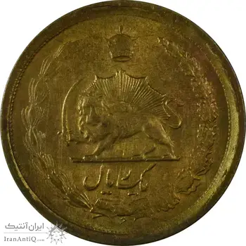 سکه 25 دینار (یک ریال) 1329 (قالب اشتباه) - AU58 - محمد رضا شاه