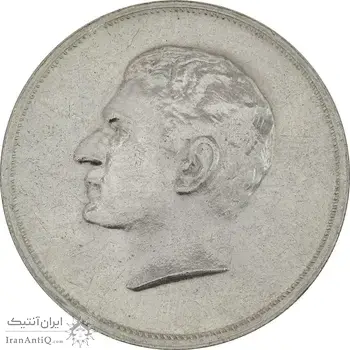 مدال نقره بیست و پنجمین سال سلطنت 1344 - AU58 - محمدرضا شاه