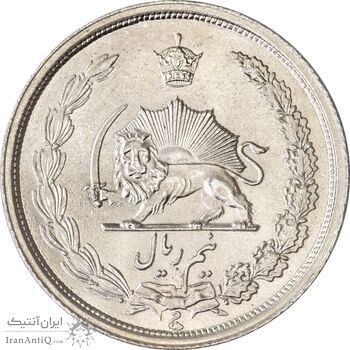 سکه نیم ریال 1313 - 3 تاریخ متوسط - MS64 - رضا شاه