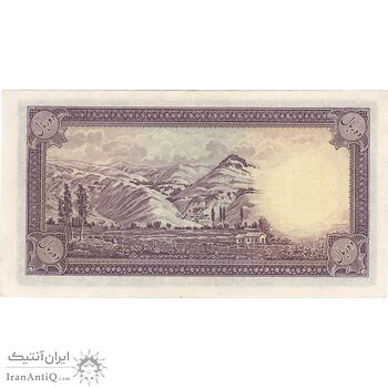 اسکناس 10 ریال پشت فارسی (بدون مهر) - تک - AU53 - رضا شاه