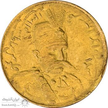 سکه طلا 1 تومان 1321 تصویری - AU58 - مظفرالدین شاه