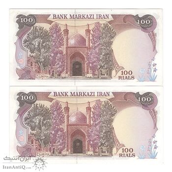 اسکناس 100 ریال (بنی صدر - نوبری) - جفت - UNC61 - جمهوری اسلامی