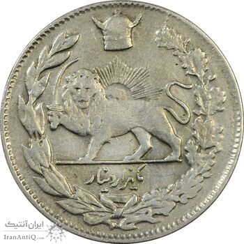 سکه 1000 دینار 1307 تصویری - VF35 - رضا شاه