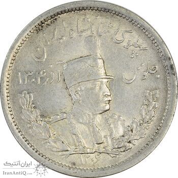 سکه 2000 دینار 1306L تصویری - EF40 - رضا شاه