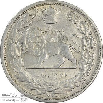 سکه 2000 دینار 1306L تصویری - EF40 - رضا شاه