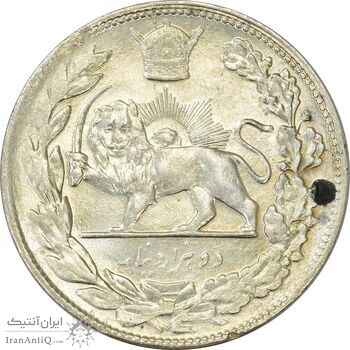 سکه 2000 دینار 1308 تصویری - MS62 - رضا شاه