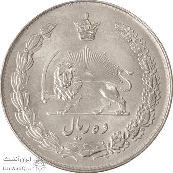 سکه 10 ریال 1343 (ضخیم) - AU58 - محمد رضا شاه سکه 10 ریال 1343 (ضخیم) - AU58 - محمد رضا شاه