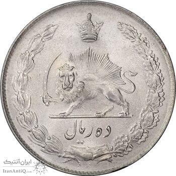 سکه 10 ریال 1343 (ضخیم) - MS63 - محمد رضا شاه سکه 10 ریال 1343 (ضخیم) - MS63 - محمد رضا شاه