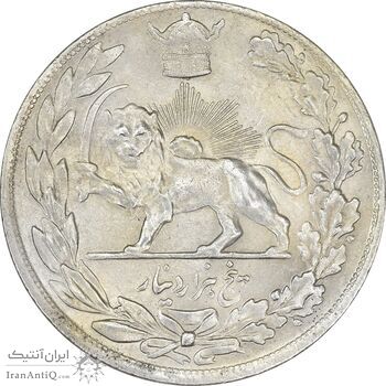 سکه 5000 دینار 1306T تصویری - MS61 - رضا شاه