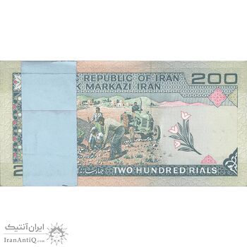 بسته اسکناس 200 ریال (نمازی - نوربخش) شماره بزرگ - قرینه - UNC - جمهوری اسلامی