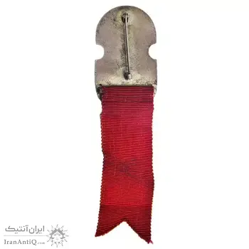 نشان فدراسیون وزنه برداری ایران (با روبان فابریک) - EF - محمد رضا شاه