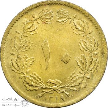 سکه 10 دینار 1317 برنز - MS64 - رضا شاه