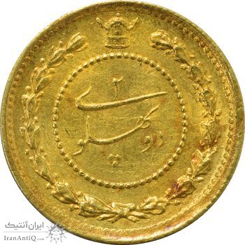 سکه طلا دو پهلوی 1307 تصویری - AU50 - رضا شاه