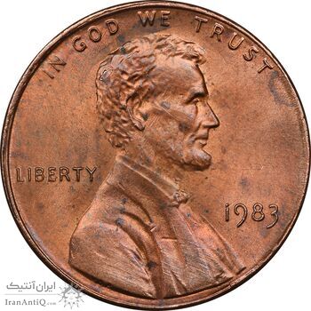 سکه 1 سنت 1983 لینکلن - MS63 - آمریکا
