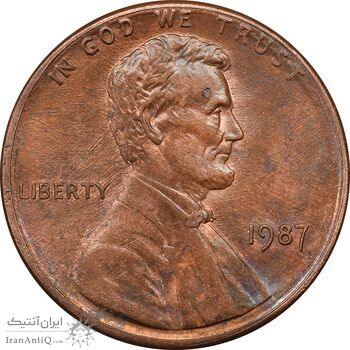 سکه 1 سنت 1987 لینکلن - MS63 - آمریکا