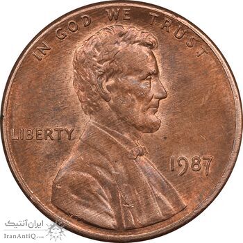 سکه 1 سنت 1987 لینکلن - MS62 - آمریکا