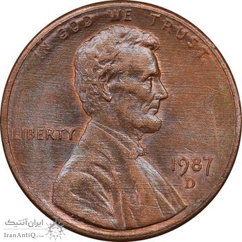 سکه 1 سنت 1987D لینکلن - MS61 - آمریکا