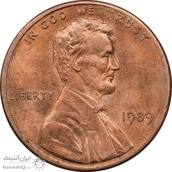سکه 1 سنت 1989 لینکلن - MS63 - آمریکا