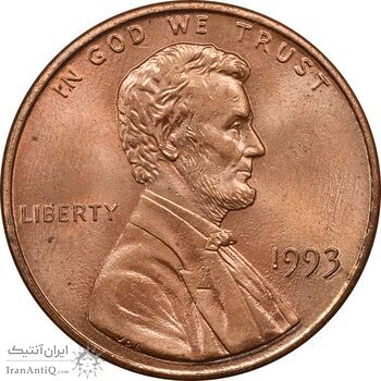سکه 1 سنت 1993 لینکلن - MS64 - آمریکا