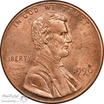 سکه 1 سنت 1996 لینکلن - MS61 - آمریکا سکه 1 سنت 1996 لینکلن - MS61 - آمریکا