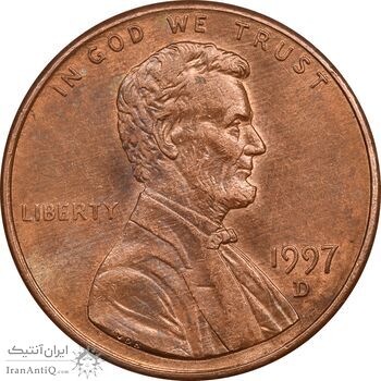 سکه 1 سنت 1997D لینکلن - MS61 - آمریکا