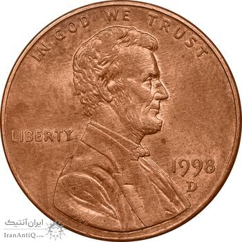 سکه 1 سنت 1998D لینکلن - MS61 - آمریکا