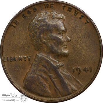 سکه 1 سنت 1941 لینکلن - EF40 - آمریکا