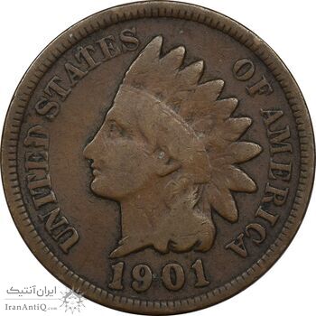 سکه 1 سنت 1901 سرخپوستی - VF35 - آمریکا سکه 1 سنت 1901 سرخپوستی - VF35 - آمریکا