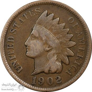 سکه 1 سنت 1902 سرخپوستی - EF45 - آمریکا سکه 1 سنت 1902 سرخپوستی - EF45 - آمریکا