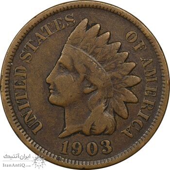 سکه 1 سنت 1903 سرخپوستی - EF45 - آمریکا سکه 1 سنت 1903 سرخپوستی - EF45 - آمریکا