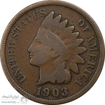 سکه 1 سنت 1903 سرخپوستی - VF30 - آمریکا سکه 1 سنت 1903 سرخپوستی - VF30 - آمریکا