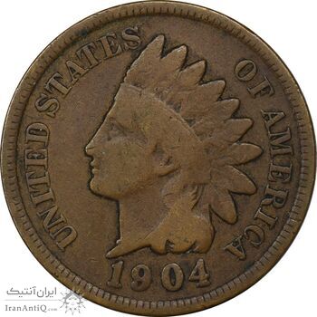سکه 1 سنت 1904 سرخپوستی - VF30 - آمریکا سکه 1 سنت 1904 سرخپوستی - VF30 - آمریکا