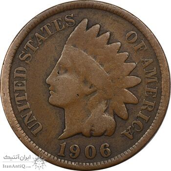 سکه 1 سنت 1906 سرخپوستی - EF40 - آمریکا سکه 1 سنت 1906 سرخپوستی - EF40 - آمریکا
