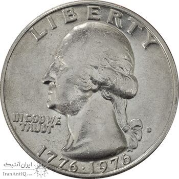 سکه کوارتر دلار 1976D جشن دویست سالگی واشنگتن - MS61 - آمریکا