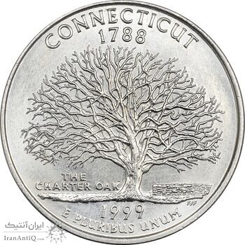 سکه کوارتر دلار 1999D ایالتی (کنکتیکت) - MS62 - آمریکا