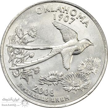 سکه کوارتر دلار 2008P ایالتی (اوکلاهما) - MS62 - آمریکا سکه کوارتر دلار 2008P ایالتی (اوکلاهما) - MS62 - آمریکا