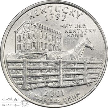 سکه کوارتر دلار 2001D ایالتی (کنتاکی) - MS61 - آمریکا