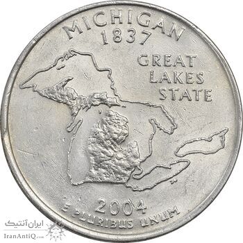 سکه کوارتر دلار 2004P ایالتی (میشیگان) - MS61 - آمریکا