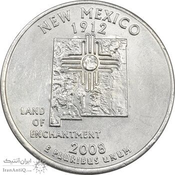 سکه کوارتر دلار 2008P ایالتی (نیومکزیکو) - MS61 - آمریکا