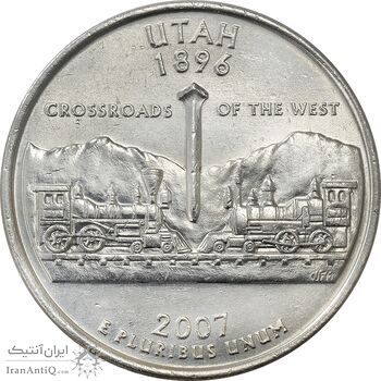 سکه کوارتر دلار 2007P ایالتی (یوتا) - MS61 - آمریکا