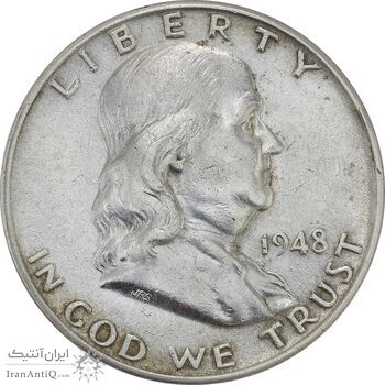 سکه نیم دلار 1948 فرانکلین - AU58 - آمریکا