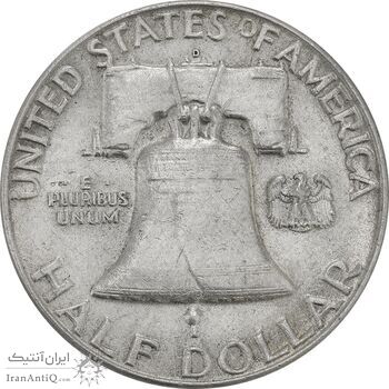 سکه نیم دلار 1962D فرانکلین - AU58 - آمریکا