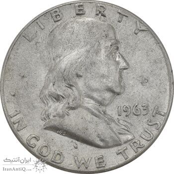 سکه نیم دلار 1963 فرانکلین - AU58 - آمریکا