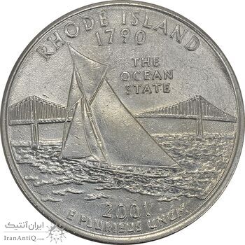 سکه کوارتر دلار 2001P ایالتی (رود آیلند) - MS61 - آمریکا سکه کوارتر دلار 2001P ایالتی (رود آیلند) - MS61 - آمریکا